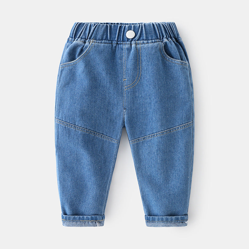 Baby Kid Boys Solid Color Jeans Wholesale 22071343