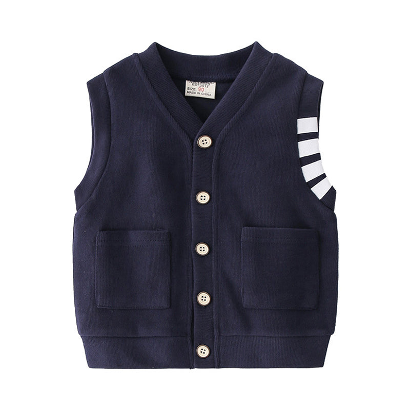 Baby Kid Boys Color-blocking Vests Waistcoats Wholesale 22071356