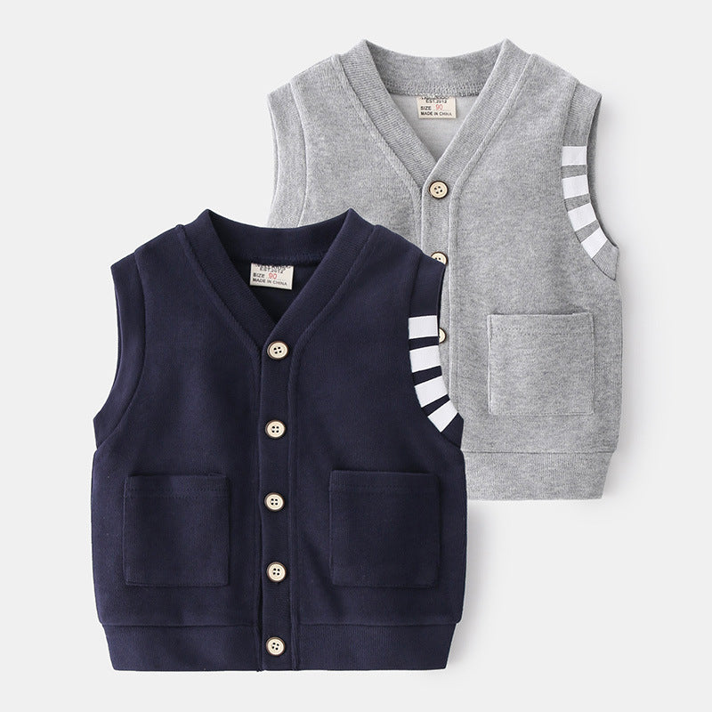 Baby Kid Boys Color-blocking Vests Waistcoats Wholesale 22071356