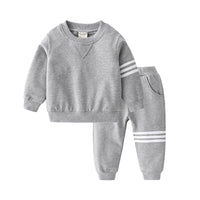 Load image into Gallery viewer, 2 Pieces Set Baby Kid Boys Solid Color Hoodies Swearshirts And Pants Wholesale 22071357
