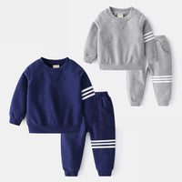 Load image into Gallery viewer, 2 Pieces Set Baby Kid Boys Solid Color Hoodies Swearshirts And Pants Wholesale 22071357
