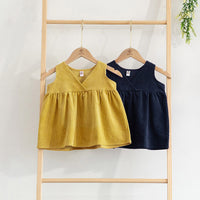Load image into Gallery viewer, Baby Kid Girls Solid Color Dresses Wholesale 220715101
