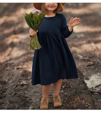 Load image into Gallery viewer, Baby Kid Girls Solid Color Dresses Wholesale 220715115
