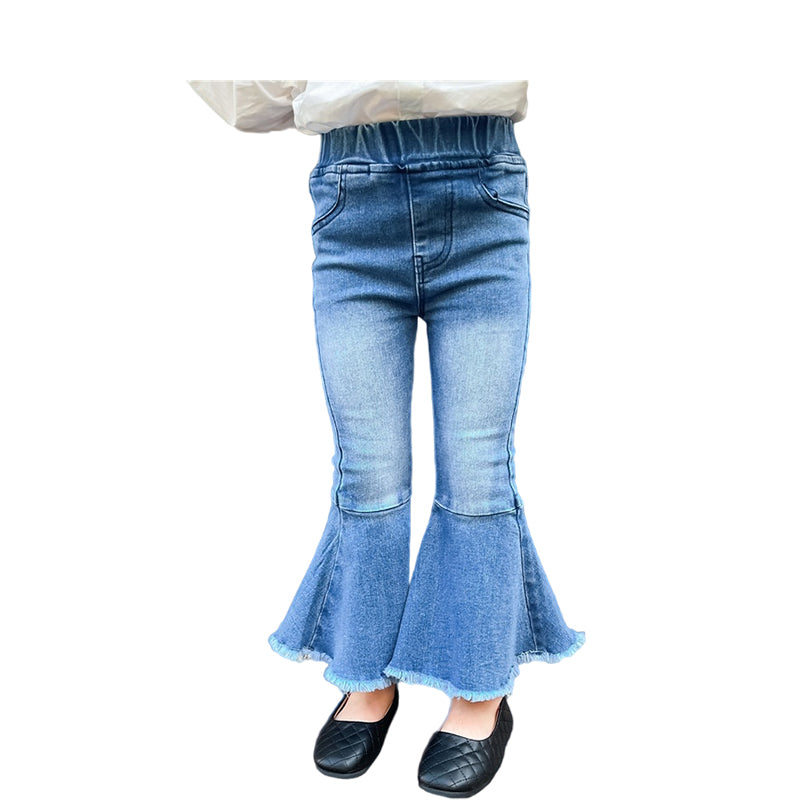 Baby Kid Girls Solid Color Jeans Wholesale 220715508