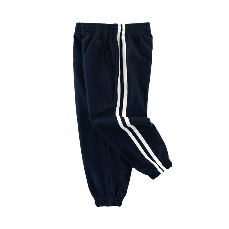 Baby Kid Unisex Striped Color-blocking Sports Pants Wholesale 22071908