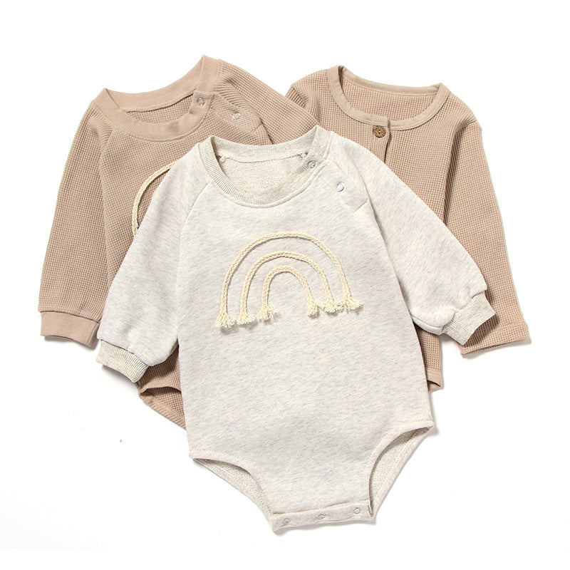 Baby Unisex Solid Color Rompers Wholesale 220719119