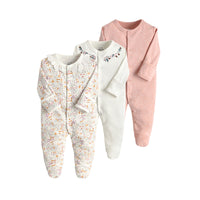 Load image into Gallery viewer, 3-Pack Baby Unisex Striped Flower Fruit Dinosaur Animals Cartoon Print Jumpsuits Wholesale 220719144
