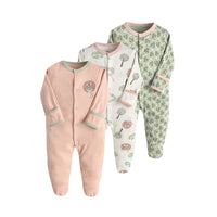 Load image into Gallery viewer, 3-Pack Baby Unisex Striped Flower Fruit Dinosaur Animals Cartoon Print Jumpsuits Wholesale 220719144
