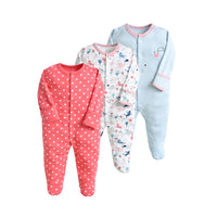 Load image into Gallery viewer, Baby Girls Boys Striped Dinosaur Animals Car Cartoon Print Jumpsuits Wholesale 22071922
