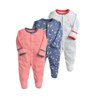 Load image into Gallery viewer, Baby Girls Boys Striped Dinosaur Animals Car Cartoon Print Jumpsuits Wholesale 22071922
