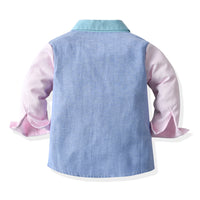 Load image into Gallery viewer, Baby Kid Boys Color-blocking Dressy Birthday Shirts Wholesale 220719226
