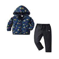 Load image into Gallery viewer, 2 Pieces Set Baby Kid Boys Cartoon Print Jackets Outwears Animals And Embroidered Pants Wholesale 2207192422 Pieces Set Baby Kid Boys Cartoon Print Jackets Outwears Animals And Embroidered Pants Wholesale 220719242
