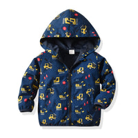 Load image into Gallery viewer, 2 Pieces Set Baby Kid Boys Cartoon Print Jackets Outwears Animals And Embroidered Pants Wholesale 220719242
