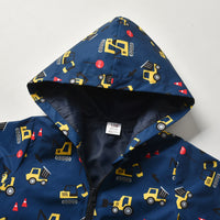 Load image into Gallery viewer, 2 Pieces Set Baby Kid Boys Cartoon Print Jackets Outwears Animals And Embroidered Pants Wholesale 220719242
