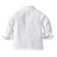 Load image into Gallery viewer, 2 Pieces Set Baby Kid Boys Birthday Party Bow Shirts And Solid Color Jumpsuits Wholesale 220719245
