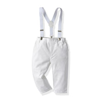 Load image into Gallery viewer, 2 Pieces Set Baby Kid Boys Birthday Party Bow Shirts And Solid Color Jumpsuits Wholesale 220719245
