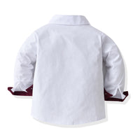 Load image into Gallery viewer, 2 Pieces Set Baby Kid Boys Birthday Party Bow Tops And Solid Color Jumpsuits Wholesale 220719250
