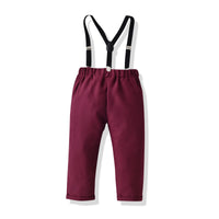 Load image into Gallery viewer, 2 Pieces Set Baby Kid Boys Birthday Party Bow Tops And Solid Color Jumpsuits Wholesale 220719250
