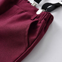 Load image into Gallery viewer, 2 Pieces Set Baby Kid Boys Birthday Party Bow Tops And Solid Color Jumpsuits Wholesale 220719250
