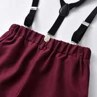 Load image into Gallery viewer, 2 Pieces Set Baby Kid Boys Birthday Party Bow Tops And Solid Color Jumpsuits Wholesale 220719250
