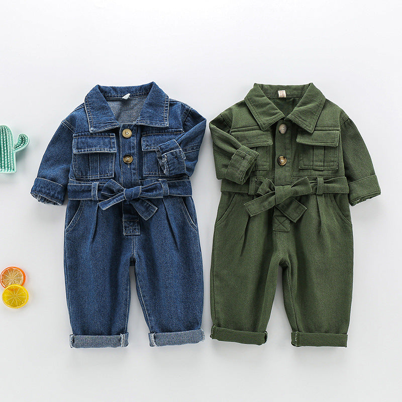 Baby Kid Unisex Solid Color Jumpsuits Wholesale 220719358