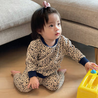 Load image into Gallery viewer, 2 Pieces Set Baby Unisex Leopard Print Hoodies&amp;Swearshirts And Pants Wholesale 220719494
