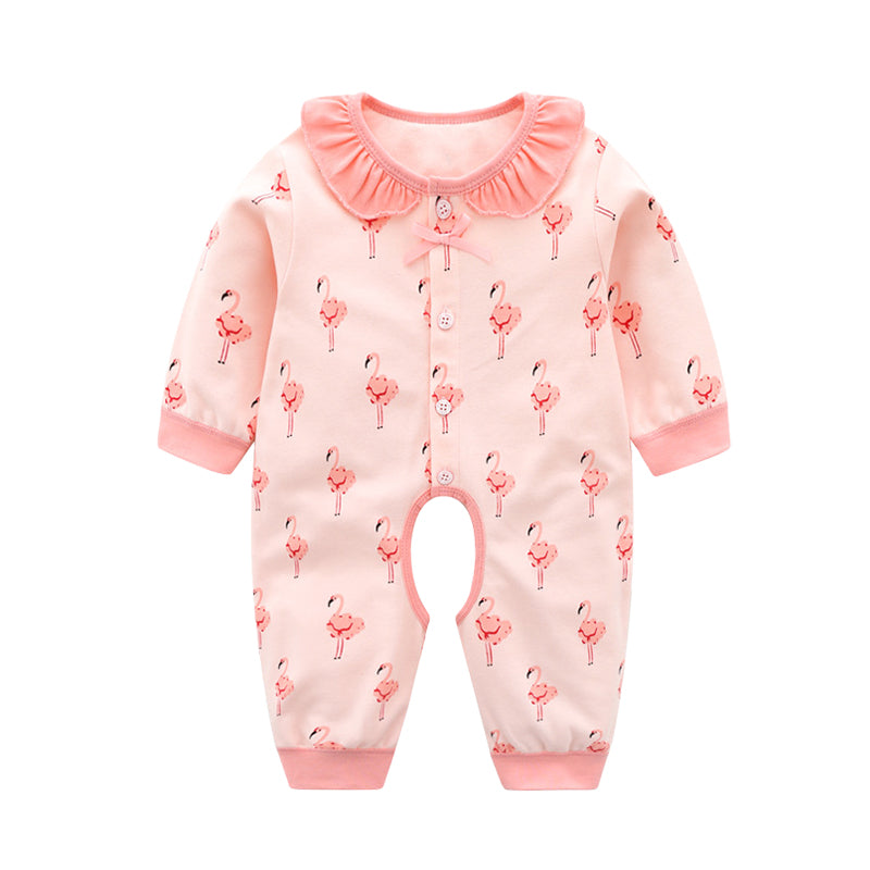 Baby Girls Fruit Animals Cartoon Print Jumpsuits Wholesale 22071964