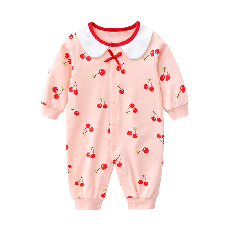 Baby Kid Girls Fruit Print Jumpsuits Wholesale 22071985