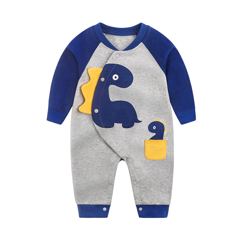 Baby Unisex Dinosaur Print Jumpsuits Wholesale 22072156