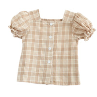 Load image into Gallery viewer, Baby Girls Checked Tops Wholesale 22072197

