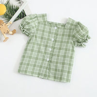 Load image into Gallery viewer, Baby Girls Checked Tops Wholesale 22072197
