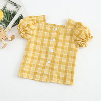 Load image into Gallery viewer, Baby Girls Checked Tops Wholesale 22072197
