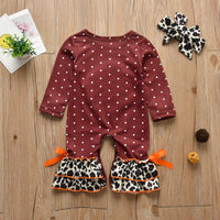 Load image into Gallery viewer, Baby Unisex Polka dots Cartoon Bow Cow Thanksgiving Jumpsuits Wholesale 220726121
