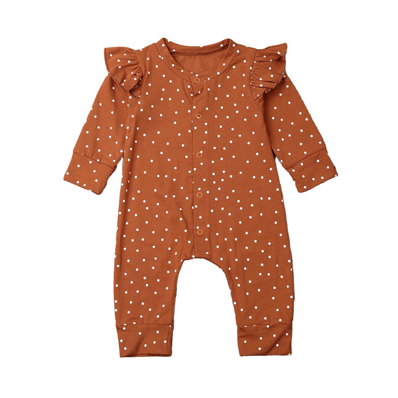 Baby Girls Polka dots Print Jumpsuits Wholesale 22072640