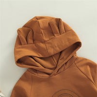 Load image into Gallery viewer, 2 Pieces Set Baby Kid Unisex Embroidered Hoodies Swearshirts And Solid Color Ribbon Pants Wholesale 220726466
