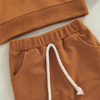 Load image into Gallery viewer, 2 Pieces Set Baby Kid Unisex Embroidered Hoodies Swearshirts And Solid Color Ribbon Pants Wholesale 220726466
