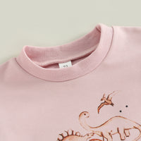 Load image into Gallery viewer, Baby Kid Girls Letters Dinosaur Cartoon Print Hoodies Swearshirts Wholesale 220726481
