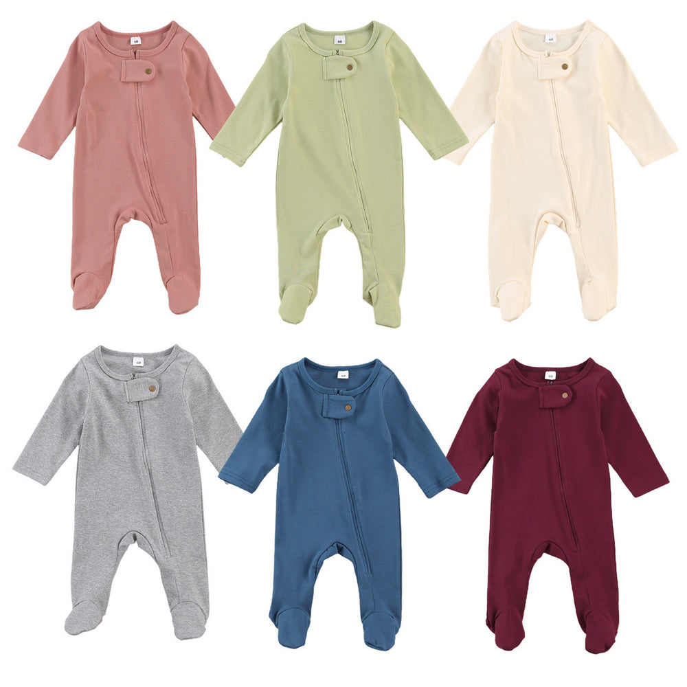 Baby Unisex Solid Color Jumpsuits Wholesale 22072653