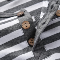 Load image into Gallery viewer, 2 Pieces Set Baby Boys Striped Rompers And Solid Color Pants Wholesale 22072660
