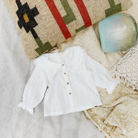 Load image into Gallery viewer, Baby Kid Girls Solid Color Lace Blouses Wholesale 22072811
