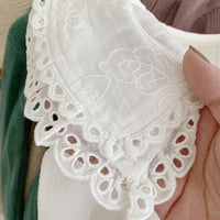 Load image into Gallery viewer, Baby Kid Girls Solid Color Lace Blouses Wholesale 22072811
