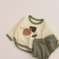 Load image into Gallery viewer, 2 Pieces Set Baby Kid Unisex Cartoon Print Tops And Color-blocking Pants Wholesale 220728221
