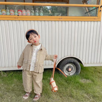 Load image into Gallery viewer, 2 Pieces Set Baby Kid Unisex Solid Color Tops And Pants Wholesale 220728225
