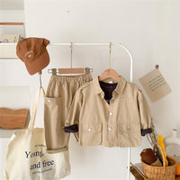 Load image into Gallery viewer, 2 Pieces Set Baby Kid Unisex Solid Color Tops And Pants Wholesale 220728225
