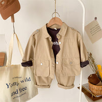 Load image into Gallery viewer, 2 Pieces Set Baby Kid Unisex Solid Color Tops And Pants Wholesale 220728225
