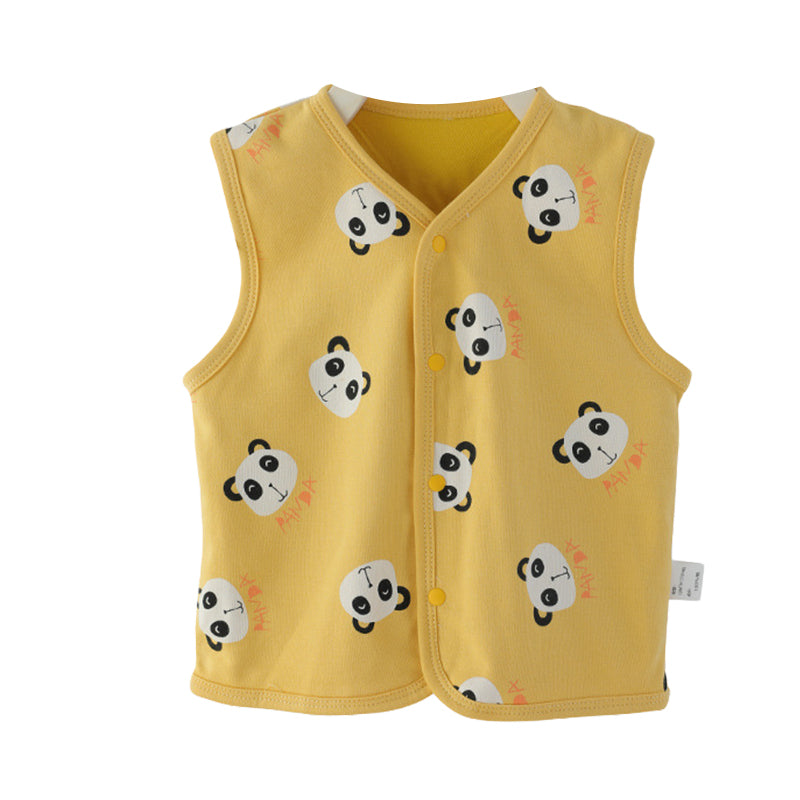 Baby Kid Unisex Animals Cartoon Print Vests Waistcoats Wholesale 22072831