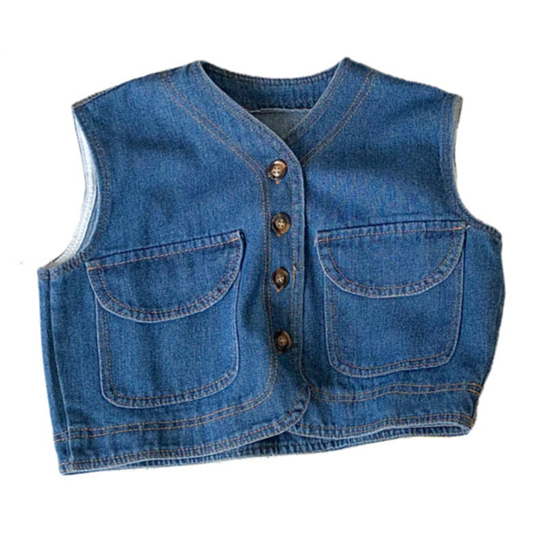 Baby Kid Unisex Solid Color Vests Waistcoats Wholesale 220728505