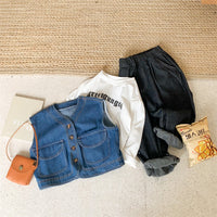 Load image into Gallery viewer, Baby Kid Unisex Solid Color Vests Waistcoats Wholesale 220728505
