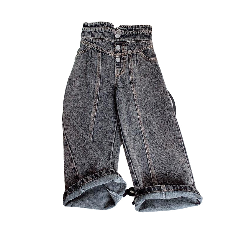 Kid Girls Solid Color Pants Jeans Wholesale 22072853