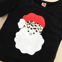Load image into Gallery viewer, 3 Pieces Set Baby Kid Girls Christmas Cartoon Print Tops Polka dots Pants And Leopard Skirts Wholesale 220729325
